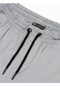 Ombre Clothing - Spodnie męskie joggery - szare V2 P885 - XXL. Kolor: szary. Materiał: elastan, bawełna. Styl: klasyczny