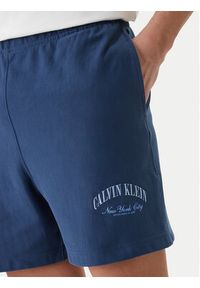 Calvin Klein Jeans Szorty sportowe Collegiate LV04RF275G Granatowy Regular Fit. Kolor: niebieski. Materiał: bawełna. Styl: sportowy #5