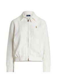 Polo Ralph Lauren Kurtka przejściowa 211938915007 Biały Relaxed Fit. Typ kołnierza: polo. Kolor: biały. Materiał: len #2
