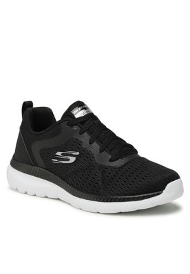 skechers - Skechers Sneakersy Quick Path 12607/BKW Czarny. Kolor: czarny. Materiał: materiał