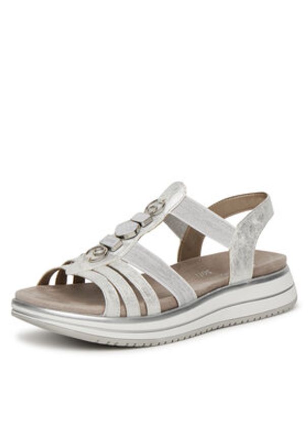 Remonte Sandały D1J60-90 Srebrny. Kolor: srebrny. Materiał: syntetyk, materiał