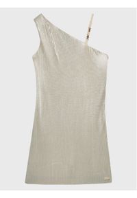 Guess Sukienka elegancka J3RK19 KBKG0 Srebrny Regular Fit. Kolor: srebrny. Materiał: syntetyk. Styl: elegancki