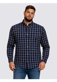 Big-Star - Koszula męska flanelowa w kratę granatowa Meridenisoni 403. Typ kołnierza: kołnierzyk klasyczny. Kolor: niebieski. Wzór: kratka. Styl: klasyczny #5