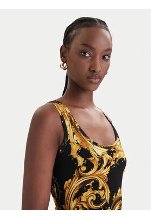 Versace Jeans Couture Sukienka codzienna 80HAO946 JS533 Czarny Slim Fit. Okazja: na co dzień. Kolor: czarny. Materiał: wiskoza. Typ sukienki: proste. Styl: casual