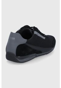 BOSS - Boss Buty kolor czarny. Nosek buta: okrągły. Zapięcie: sznurówki. Kolor: czarny. Materiał: guma