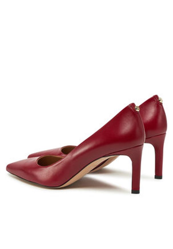 BOSS Szpilki Janet 50536573 Czerwony. Kolor: czerwony. Materiał: skóra. Obcas: na szpilce