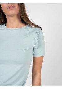 Patrizia Pepe T-Shirt | DM3623 A13 | Kobieta | Błękitny. Kolor: niebieski. Materiał: elastan, wiskoza. Wzór: aplikacja #3