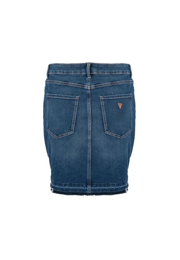 Guess Spódnica "Ashlyn" | Q3GD67D51L9 | Kobieta | Niebieski. Kolor: niebieski. Materiał: elastan, bawełna, poliester. Styl: elegancki, klasyczny