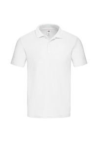 FRUIT OF THE LOOM - Męska Koszulka Polo Original Plain. Typ kołnierza: polo. Kolor: biały