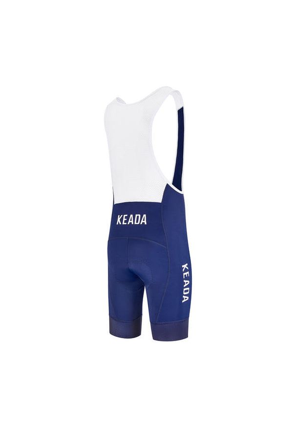 KEADA SPORTS - Męskie spodnie kolarskie z szelkami Essential – Granatowe. Kolor: niebieski. Długość: długie. Sport: kolarstwo