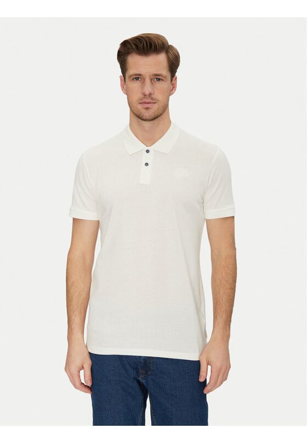 Blend Polo 20717857 Biały Regular Fit. Typ kołnierza: polo. Kolor: biały. Materiał: bawełna