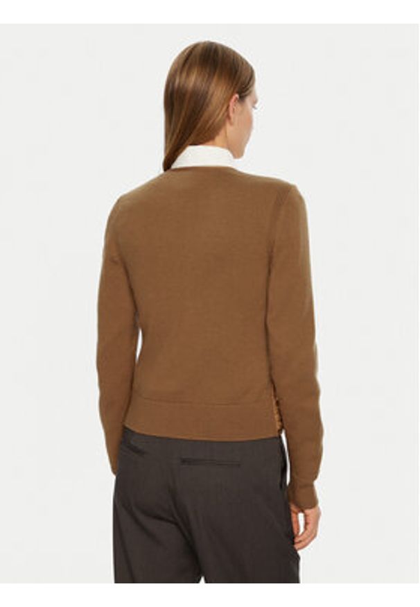 TOMMY HILFIGER - Tommy Hilfiger Kurtka puchowa WW0WW44343 Brązowy Slim Fit. Kolor: brązowy. Materiał: syntetyk