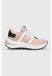 Guess sneakersy KADINN kolor różowy FL7KAD FAB12. Zapięcie: sznurówki. Kolor: różowy. Materiał: guma. Obcas: na platformie #1