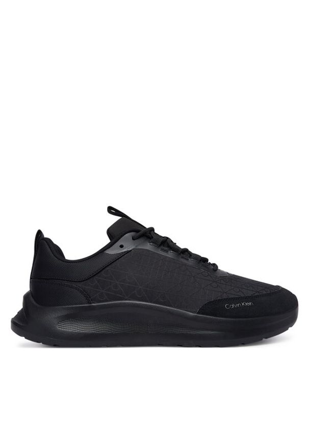 Calvin Klein Sneakersy Light Eva Runn Laceup Aop HM0HM02343 Czarny. Kolor: czarny. Materiał: materiał