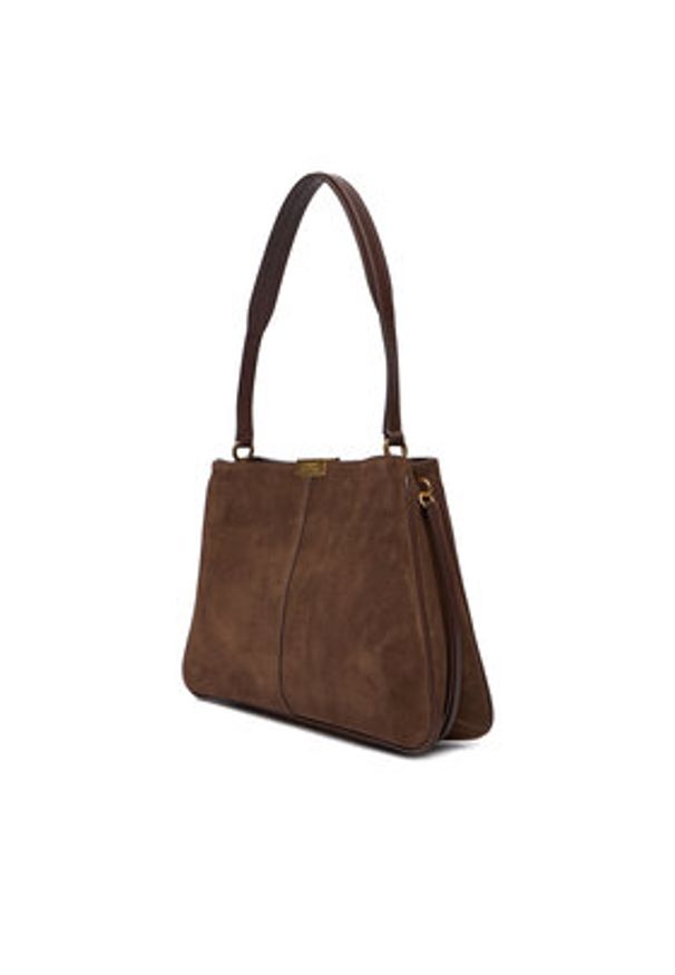 TOMMY HILFIGER - Tommy Hilfiger Torebka Casual Leather Shoulder Bag Sued AW0AW18201 Brązowy. Kolor: brązowy. Materiał: skórzane, zamszowe. Styl: casual