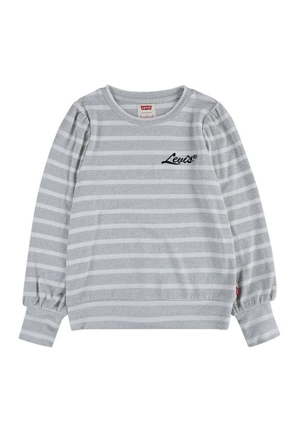 Levi's® - Levi's Sweter dziecięcy kolor szary. Okazja: na spotkanie biznesowe, na co dzień. Kolor: szary. Materiał: dzianina. Styl: casual, biznesowy