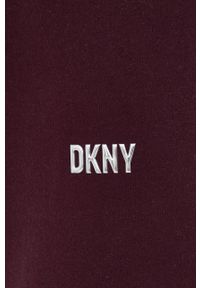 DKNY - Dkny spodnie dresowe damskie kolor fioletowy gładkie. Kolor: fioletowy. Materiał: dresówka. Wzór: gładki #2