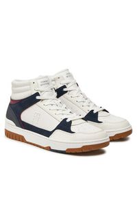 TOMMY HILFIGER - Tommy Hilfiger Sneakersy Basket Street FM0FM05210 Biały. Kolor: biały. Materiał: skóra #3