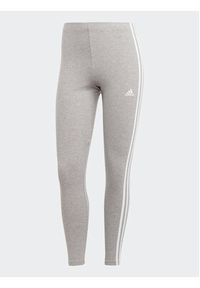 Adidas - adidas Legginsy Essentials 3-Stripes High-Waisted Single Jersey Leggings IC7152 Szary. Kolor: szary. Materiał: bawełna, jersey