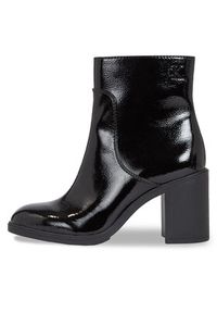 Calvin Klein Jeans Botki Mid Block Heel Boot Naplak Wn YW0YW01258 Czarny. Kolor: czarny. Materiał: skóra #2