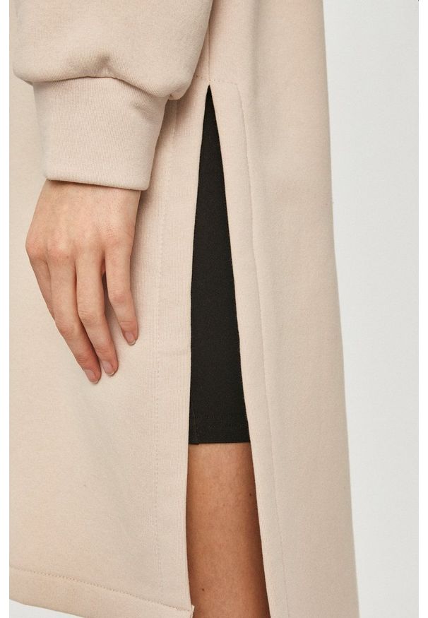 Answear Lab - Bluza. Typ kołnierza: kaptur. Kolor: beżowy. Długość: długie. Styl: wakacyjny