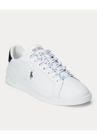 Ralph Lauren - RALPH LAUREN - Białe sneakersy Heritage Court. Nosek buta: okrągły. Kolor: biały. Materiał: guma. Wzór: napisy #5