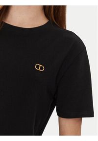 TwinSet - TWINSET T-Shirt 251TP2074 Czarny Regular Fit. Kolor: czarny. Materiał: bawełna #3