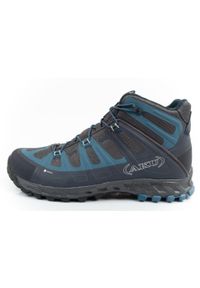 Buty trekkingowe męskie Aku Selvatica Mid GORE-TEX. Kolor: wielokolorowy, niebieski, szary. Materiał: tkanina. Szerokość cholewki: normalna. Technologia: Gore-Tex