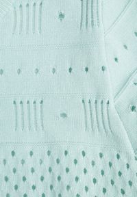 Renee - Miętowa Klasyczna Bluzka w Ażurowy Wzór Lidakra. Okazja: na co dzień. Kolor: miętowy. Materiał: jeans. Długość rękawa: krótki rękaw. Długość: krótkie. Wzór: ażurowy. Styl: klasyczny #6