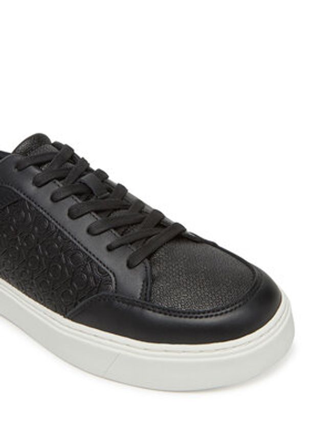 Calvin Klein Sneakersy Clean Cup Low Laceup Mono HM0HM01899 Czarny. Kolor: czarny. Materiał: skóra