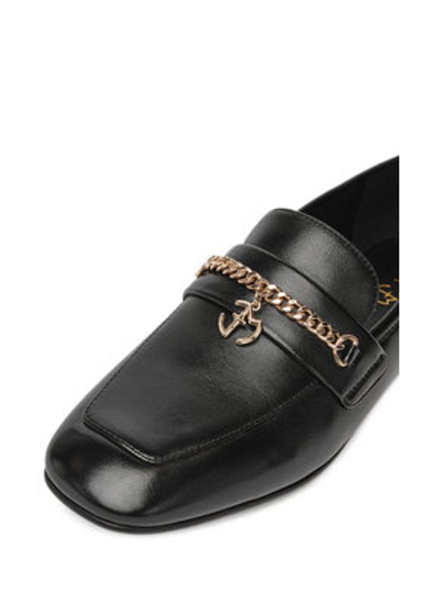 Eva Minge Loafersy CYNIA-LT2513-37 Czarny. Kolor: czarny. Materiał: skóra