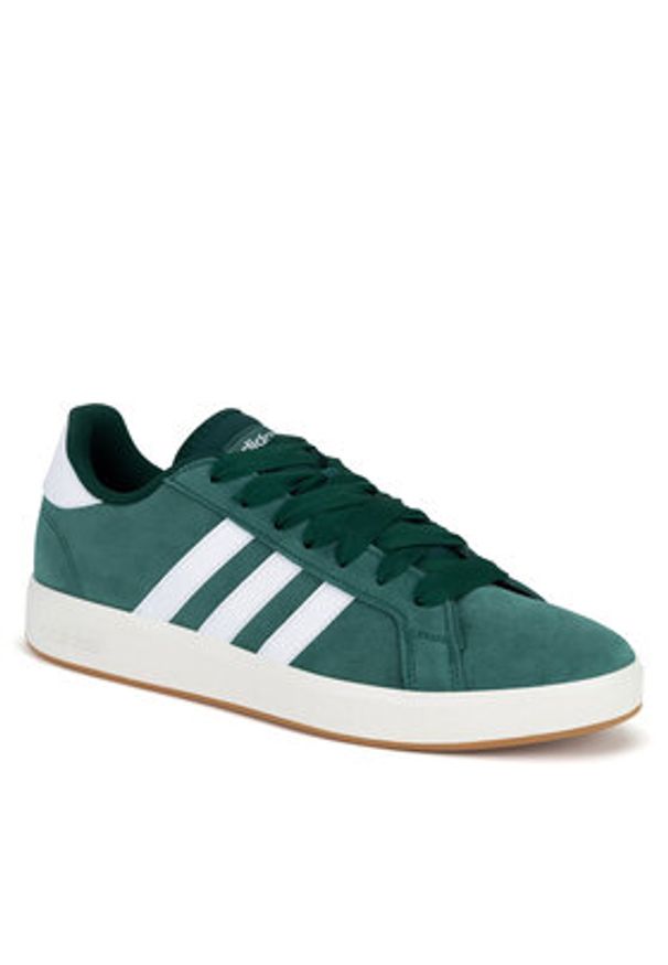 Adidas - adidas Sneakersy GRAND COURT BASE 00S IH6187 Zielony. Kolor: zielony. Materiał: skóra, zamsz