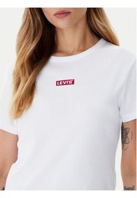 Levi's® T-Shirt Rickie 001Z9-0007 Biały Slim Fit. Kolor: biały. Materiał: bawełna