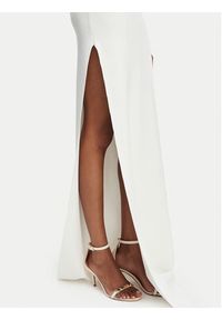 Elisabetta Franchi Sukienka wieczorowa AM-43B-62E2-V600 Kremowy Slim Fit. Kolor: kremowy. Materiał: wiskoza. Styl: wizytowy #3
