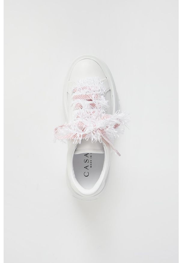 Casadei - Sneakersy damskie skórzane CASADEI. Materiał: skóra