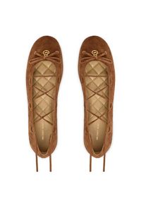 MICHAEL Michael Kors Baleriny Shae Flex 40S6SHFP1S Brązowy. Kolor: brązowy. Materiał: zamsz, skóra #5