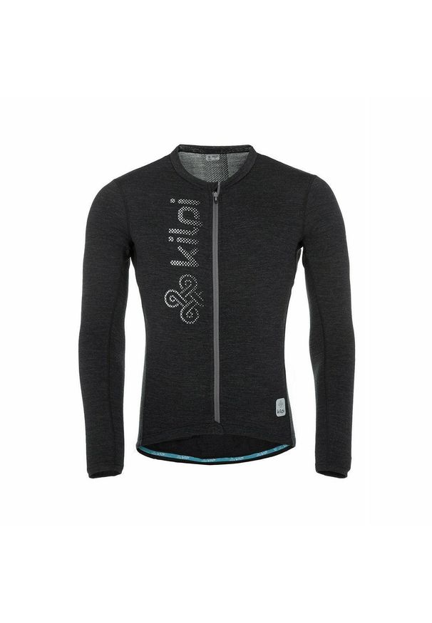 Męska koszulka kolarska z długim rękawem z wełny merynosów Kilpi SONET-M. Kolor: szary. Materiał: nylon. Długość rękawa: długi rękaw. Długość: długie. Sport: kolarstwo