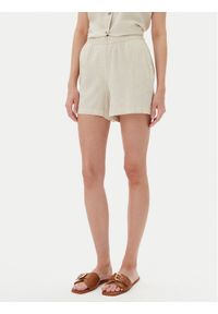 Vero Moda Szorty materiałowe Thea 10333804 Beżowy Loose Fit. Kolor: beżowy. Materiał: wiskoza