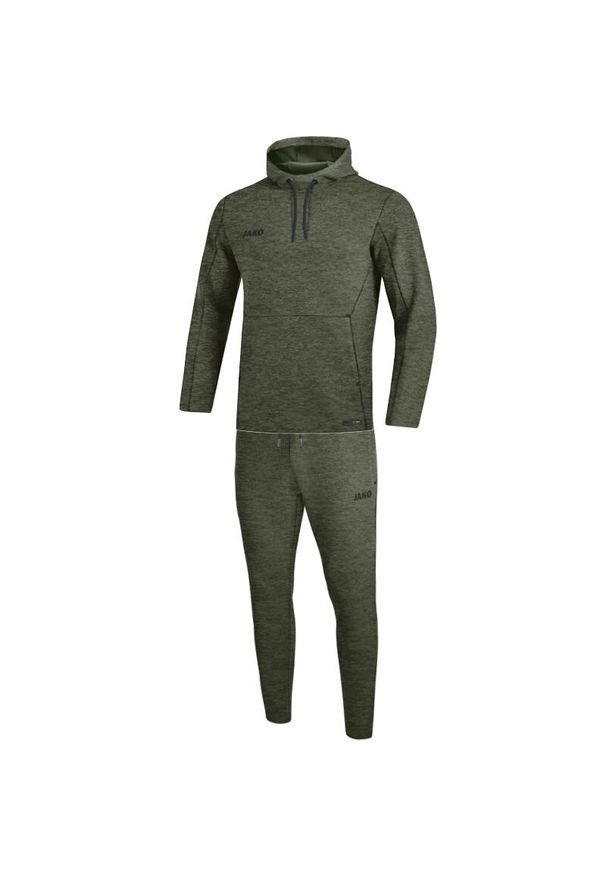Dres z kapturem Jako Premium Basic. Kolor: zielony. Materiał: dresówka