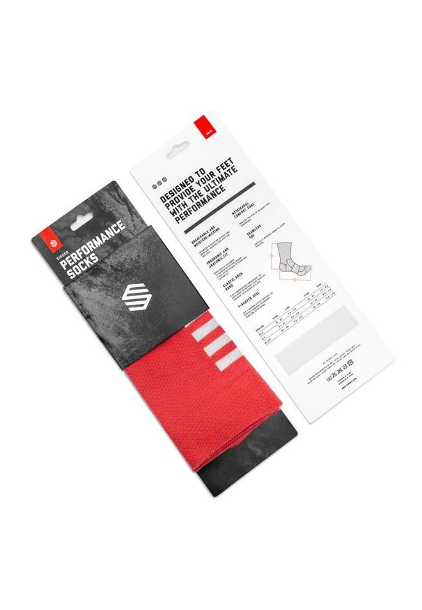 SIROKO - Skarpetki rowerowe unisex S1 Black Kapelmuur. Kolor: czerwony. Materiał: elastan, nylon. Sport: kolarstwo