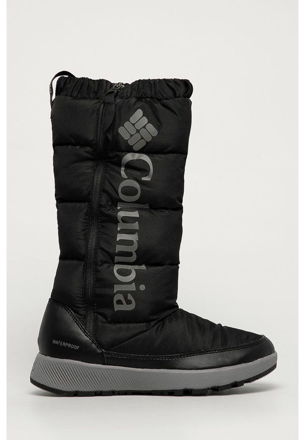 columbia - Columbia - Śniegowce Paninaro. Nosek buta: okrągły. Kolor: czarny. Materiał: guma
