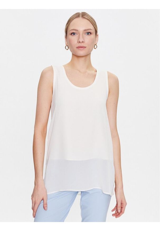 Marella Top Isolana 2331610133 Écru Regular Fit. Materiał: syntetyk