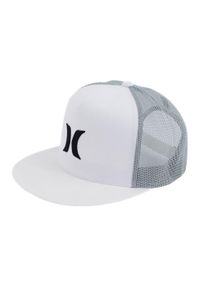 Czapka z daszkiem męska Hurley Icon Solid Flat Trucker. Kolor: biały