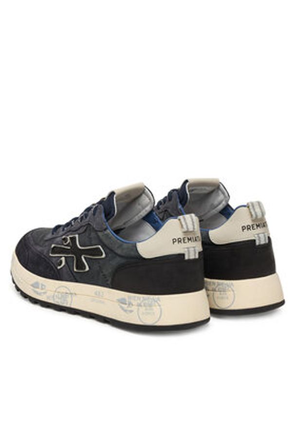 Premiata Sneakersy Nous Var 7726 Granatowy. Kolor: niebieski. Materiał: skóra, zamsz