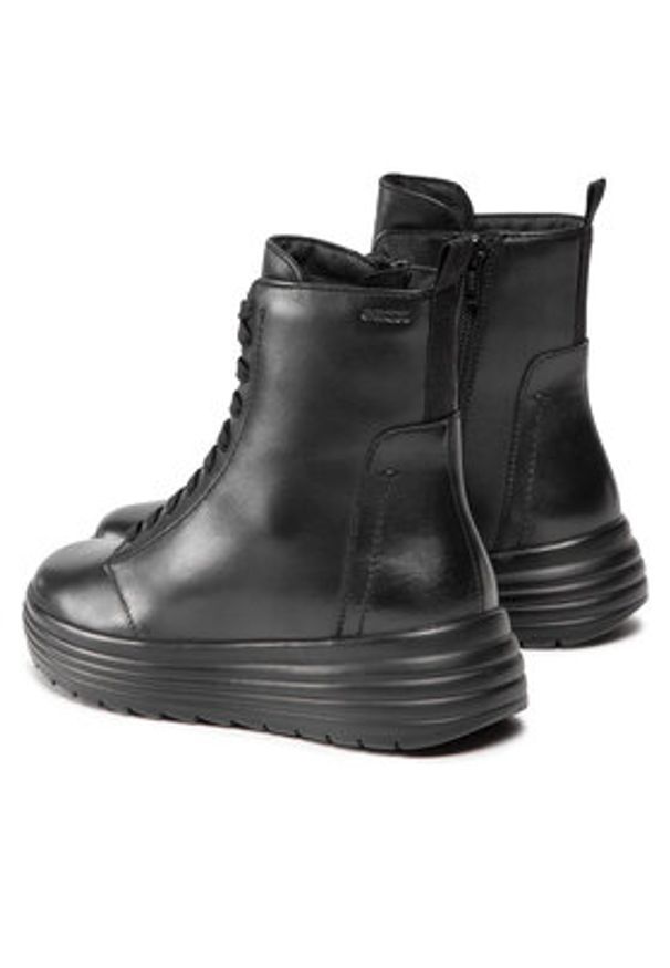 Geox Trzewiki D Phaolae A D16FDA 00043 C9999 Czarny. Kolor: czarny. Materiał: skóra