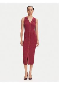 MICHAEL Michael Kors Sukienka dzianinowa MT5832533D Różowy Slim Fit. Kolor: różowy. Materiał: wiskoza