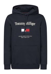 TOMMY HILFIGER - Tommy Hilfiger Bluza Embro Flag MW0MW42735 Granatowy Regular Fit. Kolor: niebieski. Materiał: bawełna #1