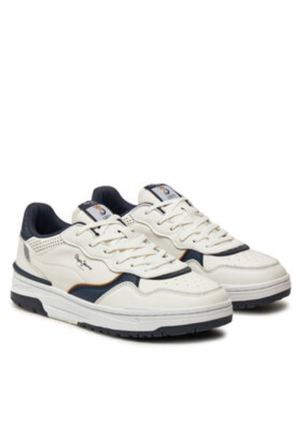 Pepe Jeans Sneakersy PMS00029 Biały. Kolor: biały. Materiał: skóra