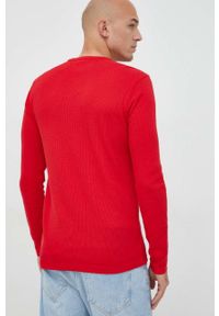 GAP longsleeve męski kolor czerwony gładki. Kolor: czerwony. Długość rękawa: długi rękaw. Wzór: gładki #3