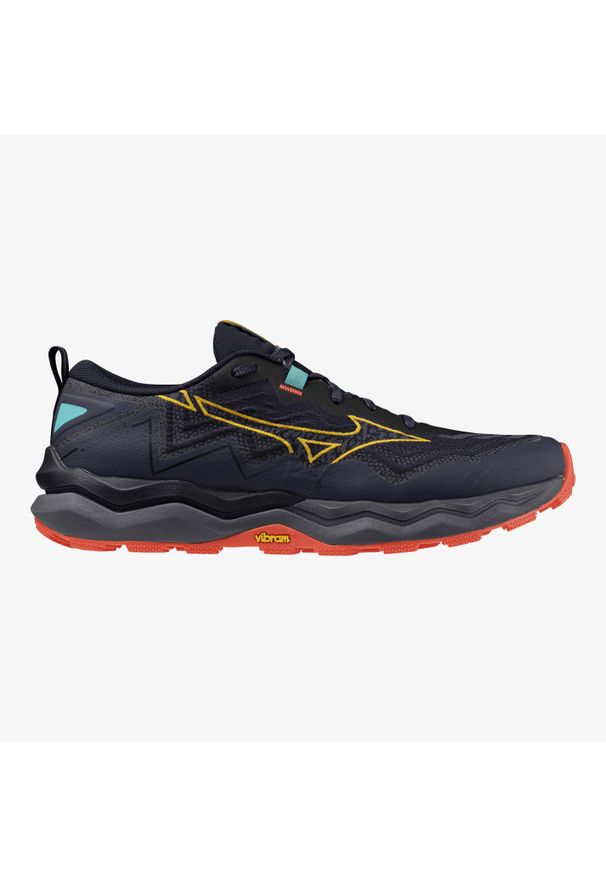 Buty do biegania męskie Mizuno Wave Daichi 9 baritone. Kolor: czarny, pomarańczowy, wielokolorowy. Model: Mizuno Wave. Sport: bieganie